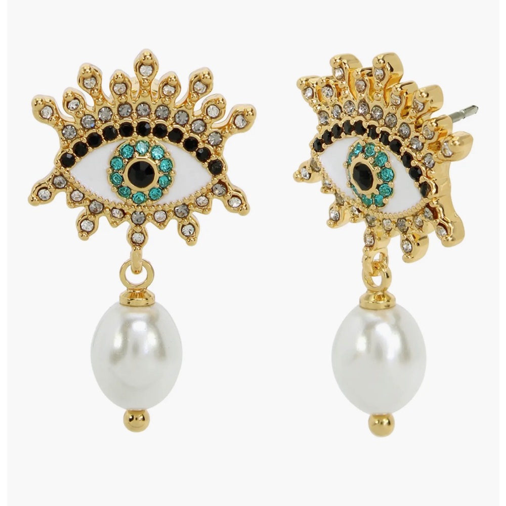 Kurt geiger evil eye pearl earrings